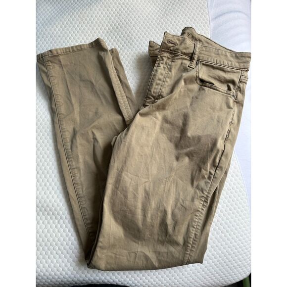 Mens AE Khaki Flex Soft Twill Original Straight Pant size 34 x 34 EUC - Picture 2 of 6